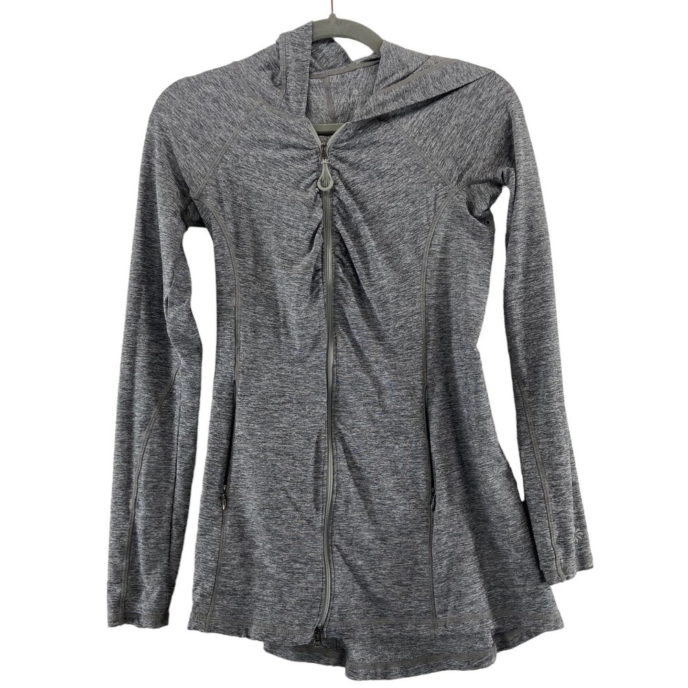 Athleta Heather Vitamin Sea Jacket Full Zip‎ Sz XS Gray